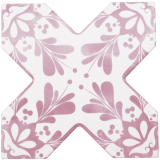 Casa:1 Boden- und Wandfliesen CEVICA BECOLORS 13,6x13,6 cm Cross Dec. Stencil Coral