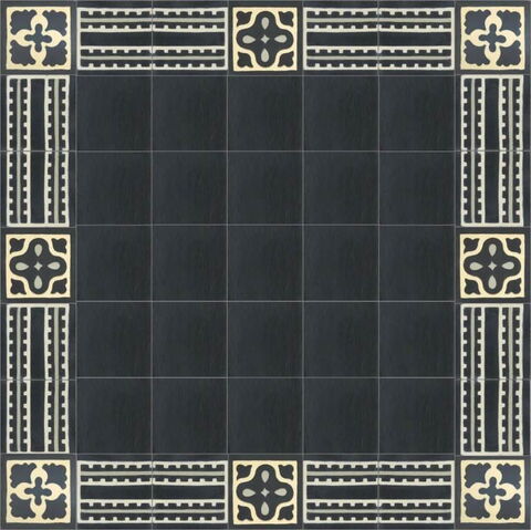 Individual - IND164 als Randfliese (mit RAN031 u. Eckfliese IND179)