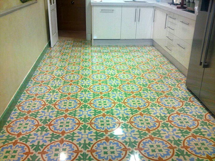 Dekorfliesen Küche Casa:1 Zementfliesen