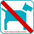 Hunde müssen draußen bleiben (Symbol)