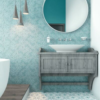 Fliesen der Serie Becolors von Cevica (Fliesen in Sternform und Kreuzform)