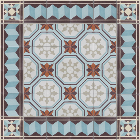 Individual - IND194 mit RAN029 und IND195 als Eckfliese