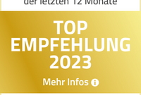 Auszeichnung Casa:1 Fliesen "TOP-EMPFEHLUNG 2023"