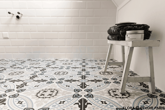 Feinsteinzeugfliesen im Format 20 x 20 cm von Revoir Paris