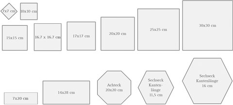 Casa:1 Zementfliesen Formate