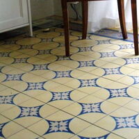 Casa1 Zementfliesen Serie Hacienda (HAC089 + RAN019) in einem Badezimmer