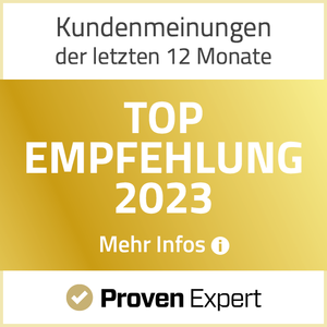 Auszeichnung Casa:1 Fliesen "TOP-EMPFEHLUNG 2023"